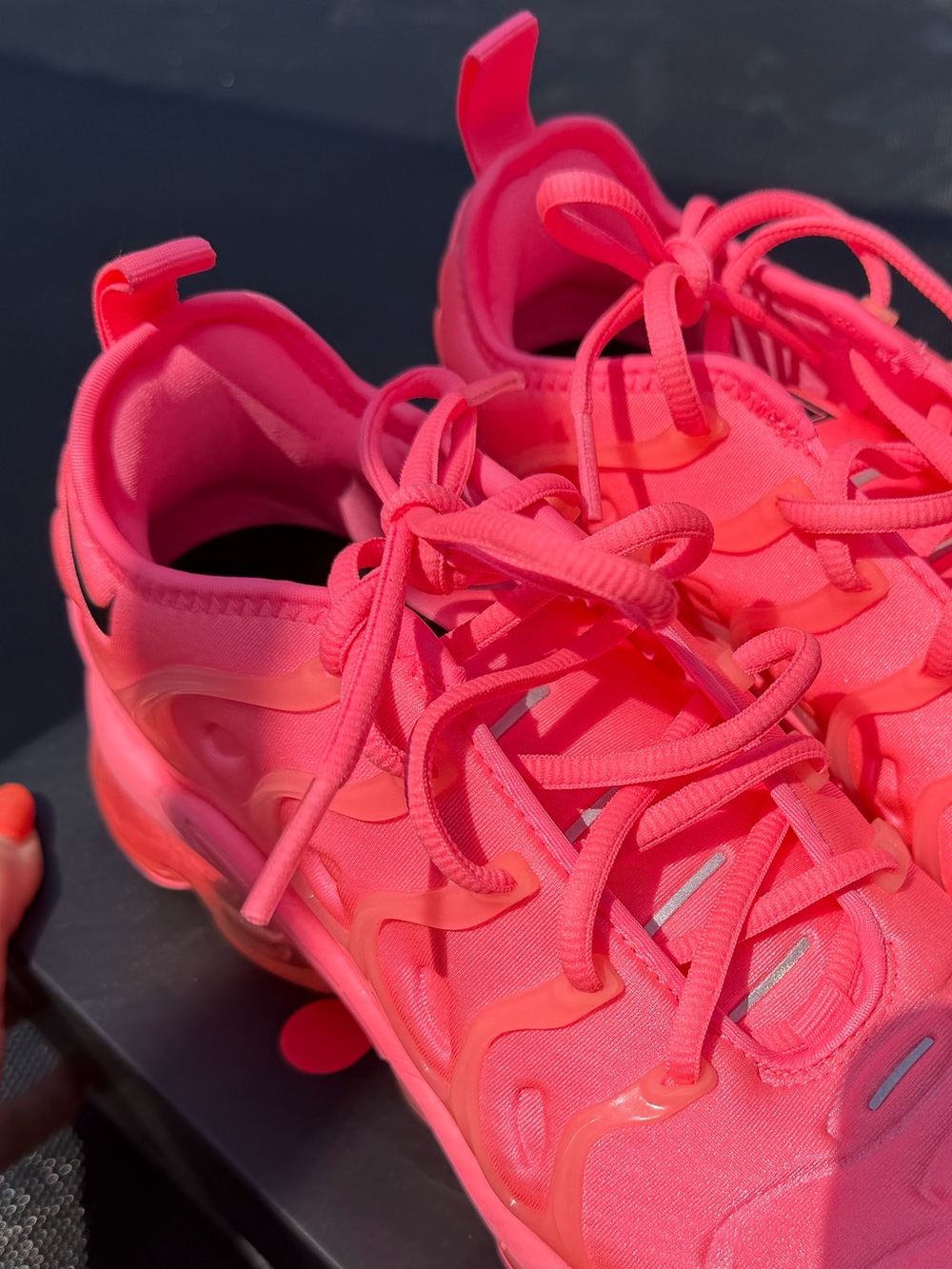 Nike Bright Pink VaporMax Plus Athletic Sneakers - Picture 6 of 13